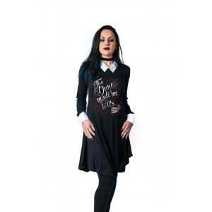 Dragstrip Kustom Devil Made Me Women`s Wednesday Dress